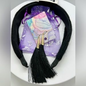 Fringe Earrings With Knitted Sweater Headband Combo